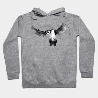 bird of the fly wpap grayscale Hoodie